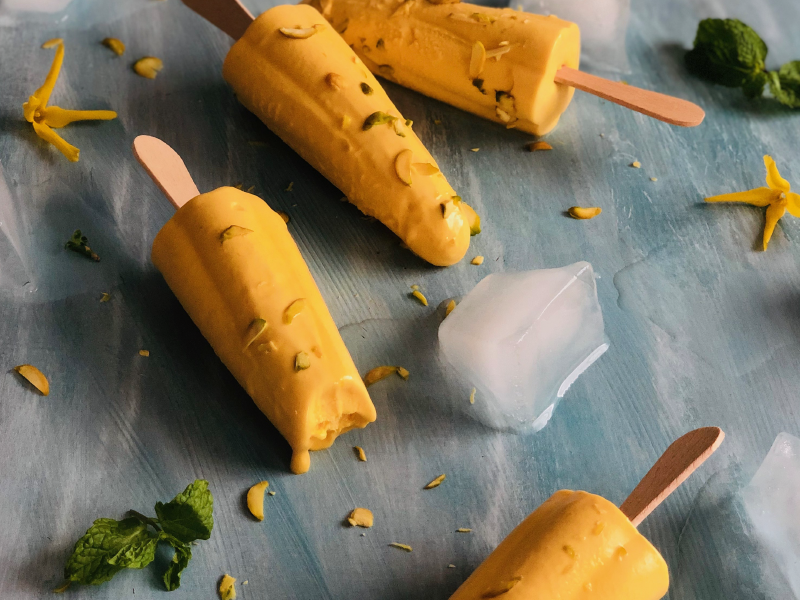 Mango Kulfi or Mango & Coconut Popsicle