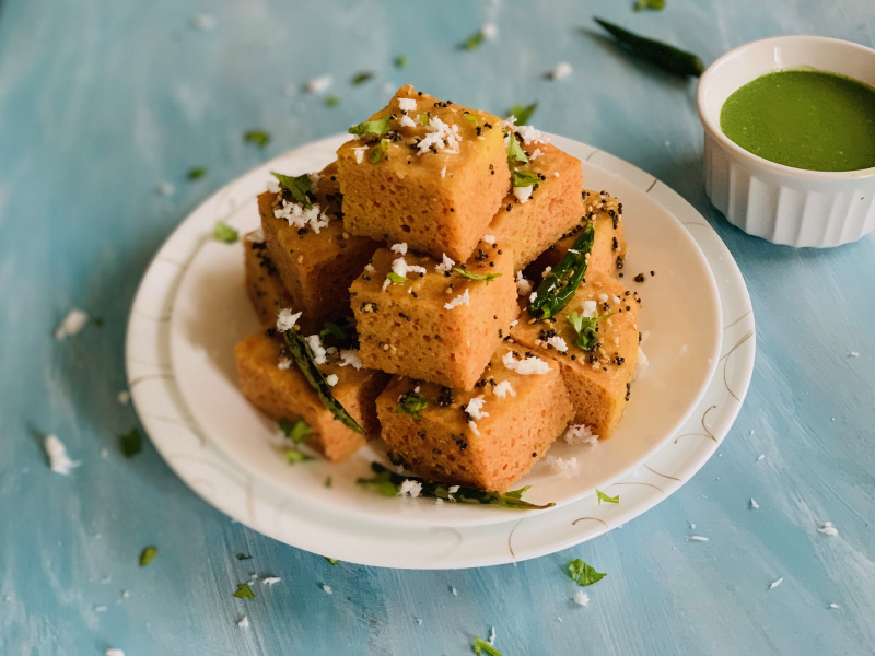 Matar or Vatana Dhokla