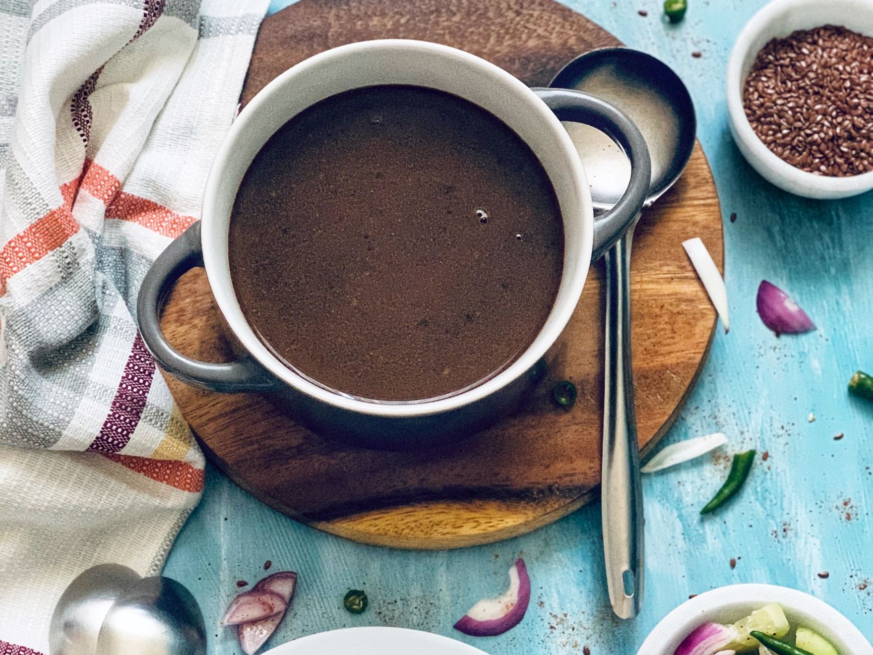 Back to basics/chikna jhol/flaxseed rasam