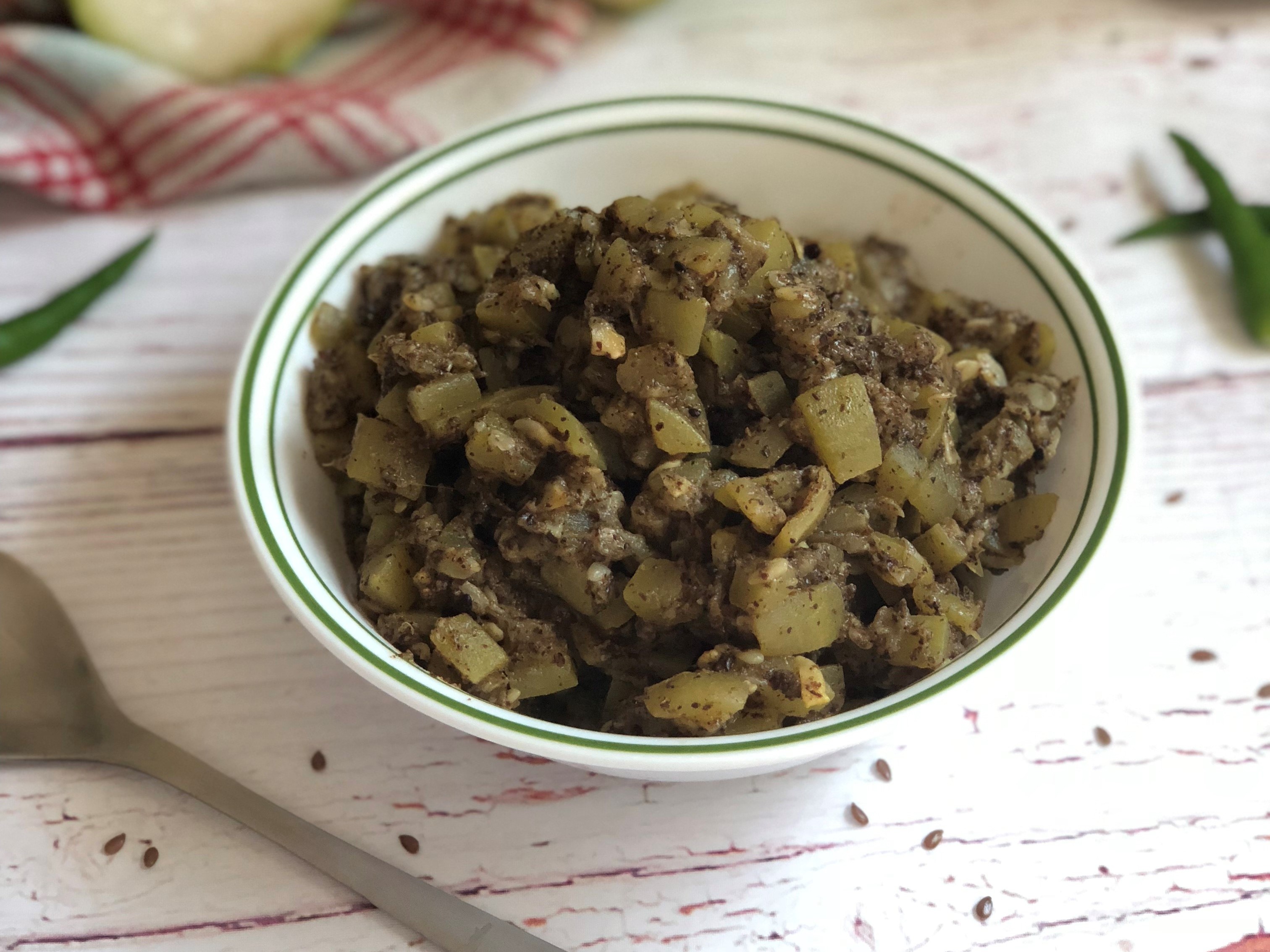 Bottle guard n flax seed curry